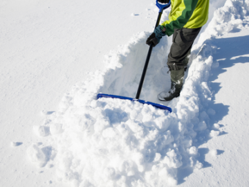  man shoveling snow 