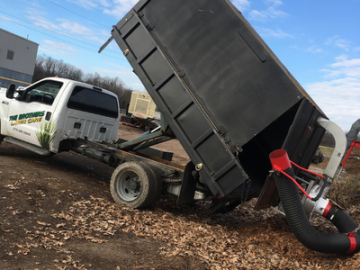 Leaf removal with a truck 
